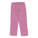 Versace Jeans Couture Trousers - 32W UK 12 Pink Nylon Blend