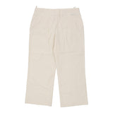 Salvatore Ferragamo Trousers - 36W UK 18 Cream Cotton