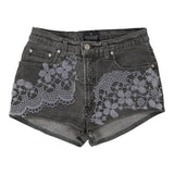 Trussardi Lace Denim Shorts - 27W UK 8 Grey Cotton
