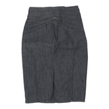 Armani Jeans Midi Pencil Skirt - 26W UK 6 Blue Cotton