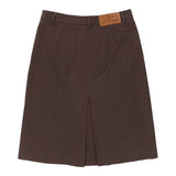 Salvatore Ferragamo Midi Skirt - 30W UK 10 Brown Cotton
