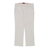 Armani Jeans Trousers - 36W UK 16 White Cotton