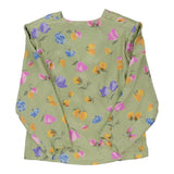 Atelier Valentino Floral Blouse - Large Green Viscose
