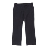 Salvatore Ferragamo Trousers - 35W UK 14 Navy Wool Blend