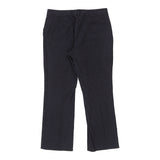 Salvatore Ferragamo Trousers - 35W UK 14 Navy Wool Blend