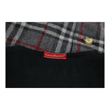 Junior Age 14 Laura Biagiotti Checked Waistcoat - Large Grey Wool Blend