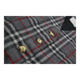 Junior Age 14 Laura Biagiotti Checked Waistcoat - Large Grey Wool Blend