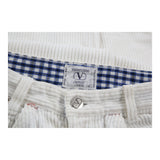 Age 14 Valentino Cord Trousers - 26W 30L White Cotton