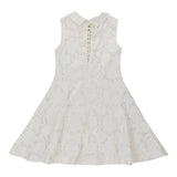 Age 13-14 Gianfranco Ferre Lace A-Line Dress - Large White Polyester