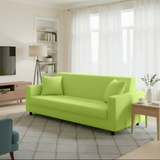Anyhouz 3 Seater Sofa Cover Plain Apple Green Style and Protection For Living Room Sofa Chair Elastic Stretchable Slipcover
