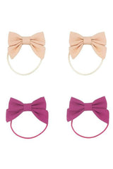 Bow ponies set of 4 - Oat/Aster