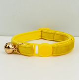 Anypet Stylish Yellow Cat Collar – Small Size with Safety Buckle, Bell & Durable Strap