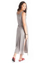 Long Tank Dress - Organic Cotton - Grey