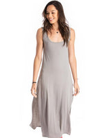 Long Tank Dress - Organic Cotton - Grey