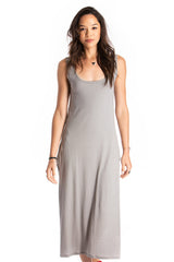 Long Tank Dress - Organic Cotton - Grey