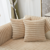 Anyseat Sofa Towel Super Soft Linear Camel Rabbit Plush Quilted Couch Cover L-shaped Sectional Anti-slip Sofa Cover