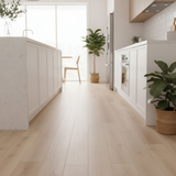 Anyhouz 5pcs Vinyl Floor Tiles – Natural Oak Wood Grain, Waterproof, Easy Install