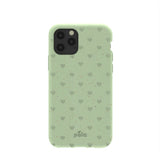 Sage Green Hearts iPhone 11 Pro Case