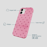 Bubblegum Pink Hearts iPhone 12 Mini Case