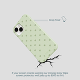 Sage Green Hearts iPhone 13 Mini Case