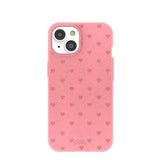 Bubblegum Pink Hearts iPhone 14 Case