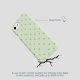 Sage Green Hearts iPhone 6/6s/7/8/SE Case