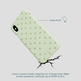 Sage Green Hearts iPhone XR Case