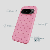 Bubblegum Pink Hearts Google Pixel 10/10 Pro Case