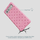 Bubblegum Pink Hearts Google Pixel 6a Case