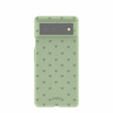 Sage Green Hearts Google Pixel 6 Case