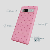Bubblegum Pink Hearts Google Pixel 7 Case