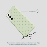 Sage Green Hearts Samsung Galaxy S22 Case