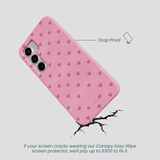 Bubblegum Pink Hearts Samsung Galaxy S25 Case
