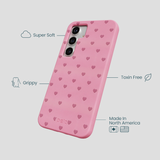 Bubblegum Pink Hearts Samsung Galaxy S25 Case