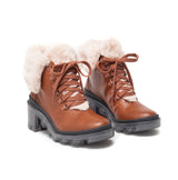 Henley Vegan Chunky Faux Fur Ankle Boot