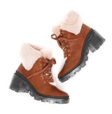 Henley Vegan Chunky Faux Fur Ankle Boot