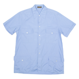 SAVILE ROW Mens Plain Shirt Blue M
