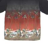 ST. JOHN'S BAY Island Style Tall Mens Hawaiian Shirt Black Floral XL