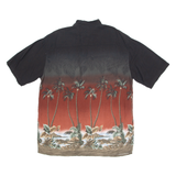 ST. JOHN'S BAY Island Style Tall Mens Hawaiian Shirt Black Floral XL