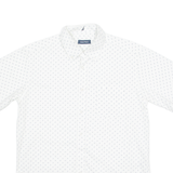 NAUTICA Mens Shirt White Crazy Pattern M
