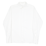 ETERNA Mens Plain Shirt White Long Sleeve L