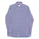 TOMMY HILFIGER Mens Shirt Blue Striped Long Sleeve S