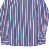 TOMMY HILFIGER Mens Shirt Blue Striped Long Sleeve S