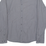DKNY Mens Shirt Grey Gingham Long Sleeve L