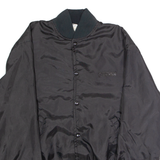 LEADER SPORTSWEAR Mens Bomber Jacket Black 80s L