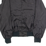 LEADER SPORTSWEAR Mens Bomber Jacket Black 80s L