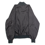 LEADER SPORTSWEAR Mens Bomber Jacket Black 80s L