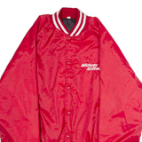 RUBIN BROS Midway Airlines Mens Bomber Jacket Red Nylon 90s USA L
