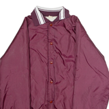 7275 Civil Engineering San Vito A.S. Italy Mens Bomber Jacket Maroon Satin Nylon 80s USA M