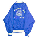 KING LOUIE VFW Post 2100 Everett WA Mens Varsity Jacket Blue Nylon 80s USA M